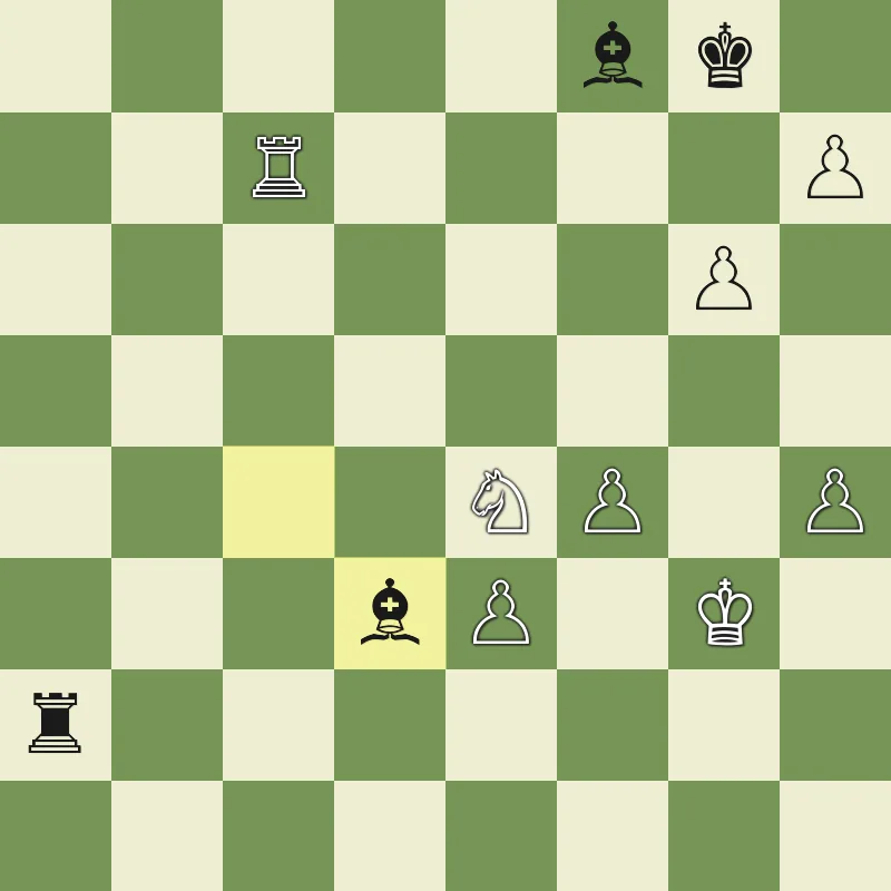 Arabian mate example: White to play after Bd3