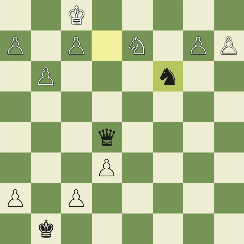 Puzzle 2 final position after Nxc3