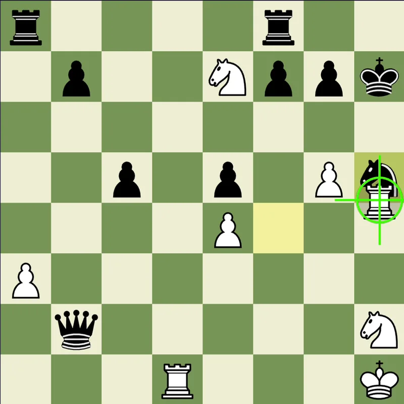 Anastasia's mate example, final position after Rxh5#