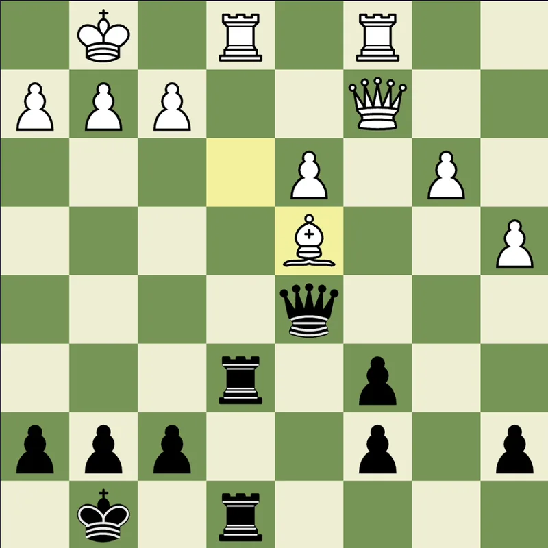 Puzzle 1: Black to play after Bxd4