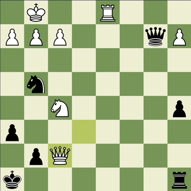 Puzzle 4: Black to play after Qf7