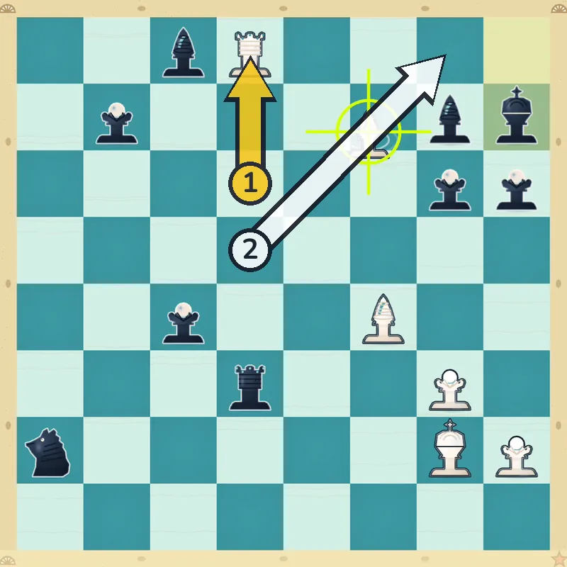Puzzle 2 final position after Bg8+