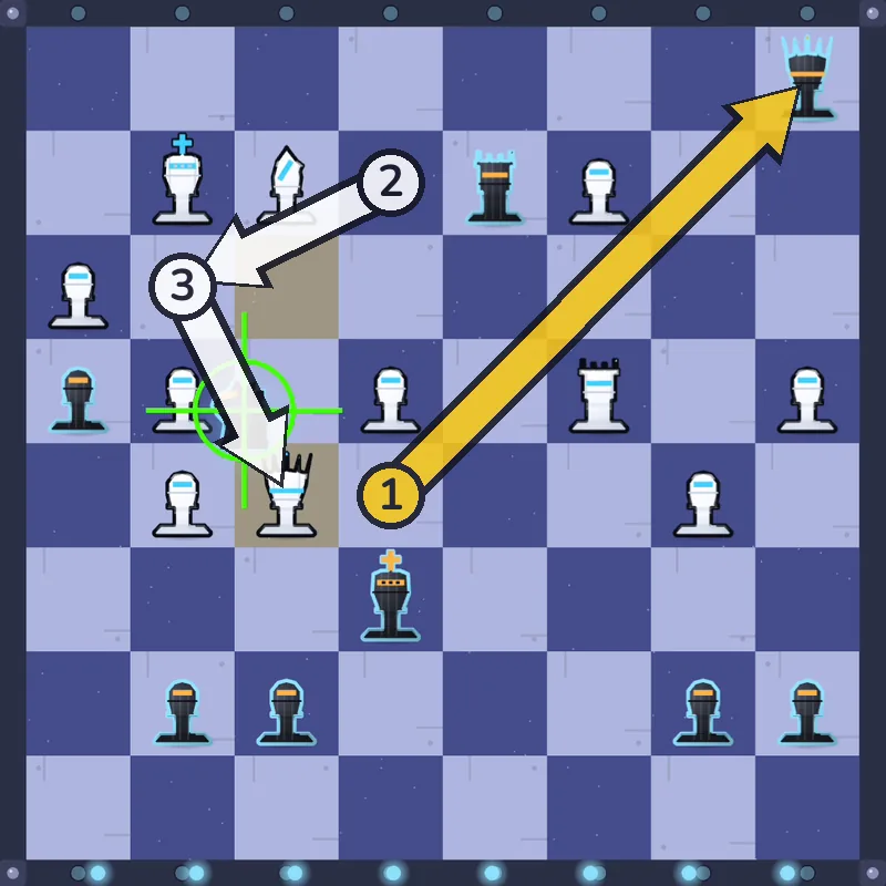 Puzzle 4 final position after Nxf5