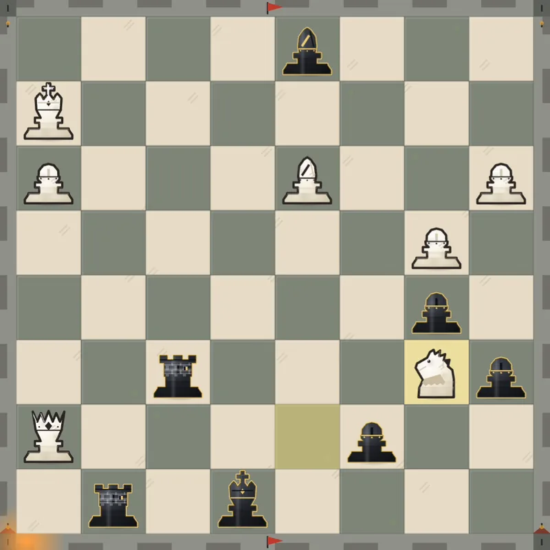 Morphy's mate example: Black to play after Nxb6