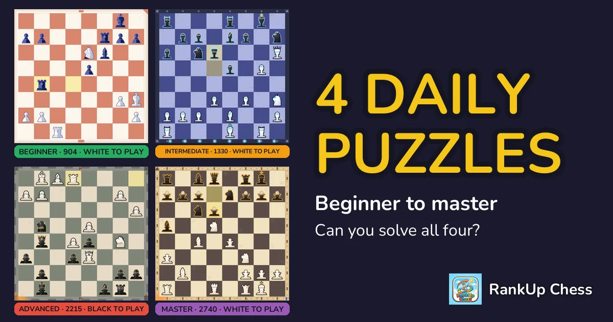 Daily Chess Puzzle #15: Mate in three, Rook fork, Queen fork and Sacrifice