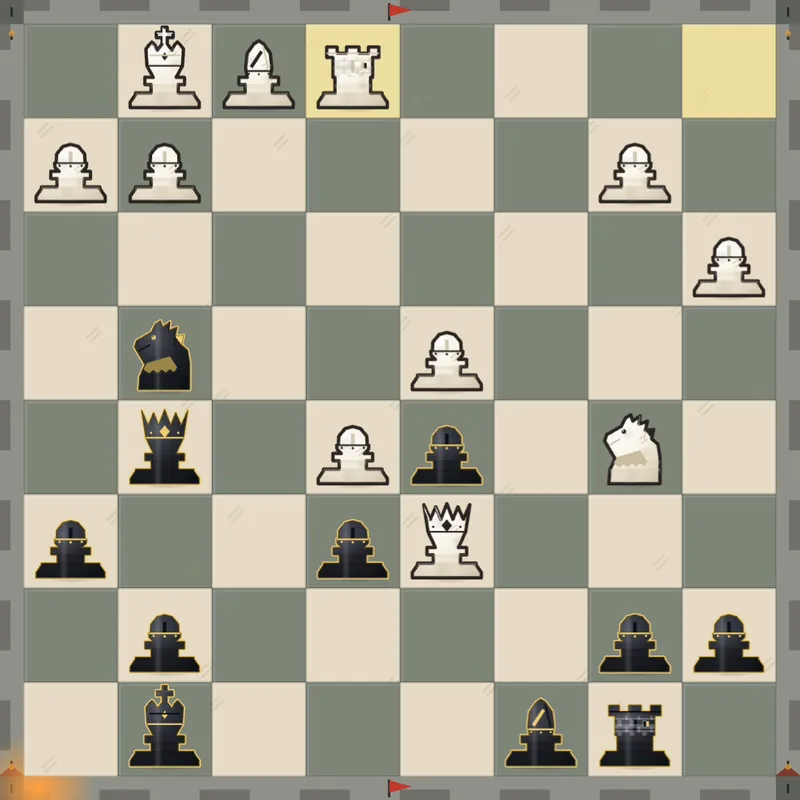 Puzzle 3: Black to play after Re1