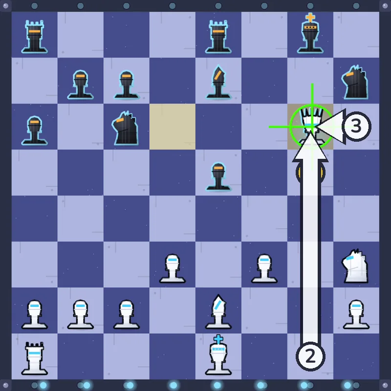 Puzzle 2 final position after Qxg6+