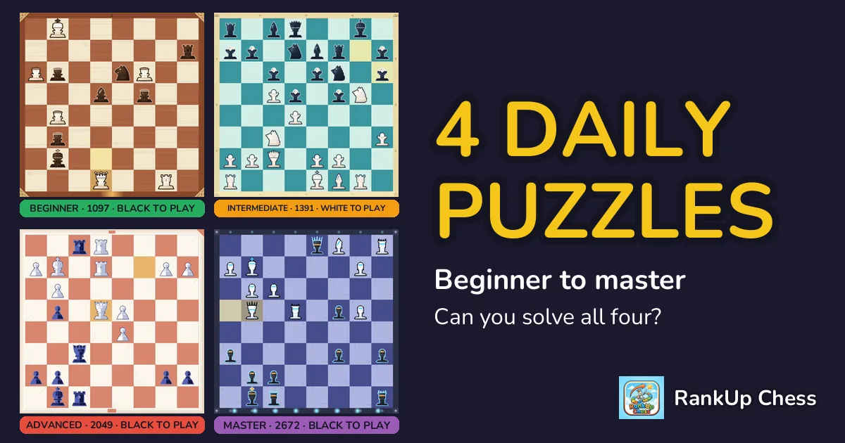 Daily Chess Puzzle #16: Pillsbury's mate, Discovered check, Sacrifice and Queen fork