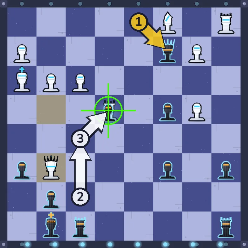 Puzzle 4 final position after fxe4