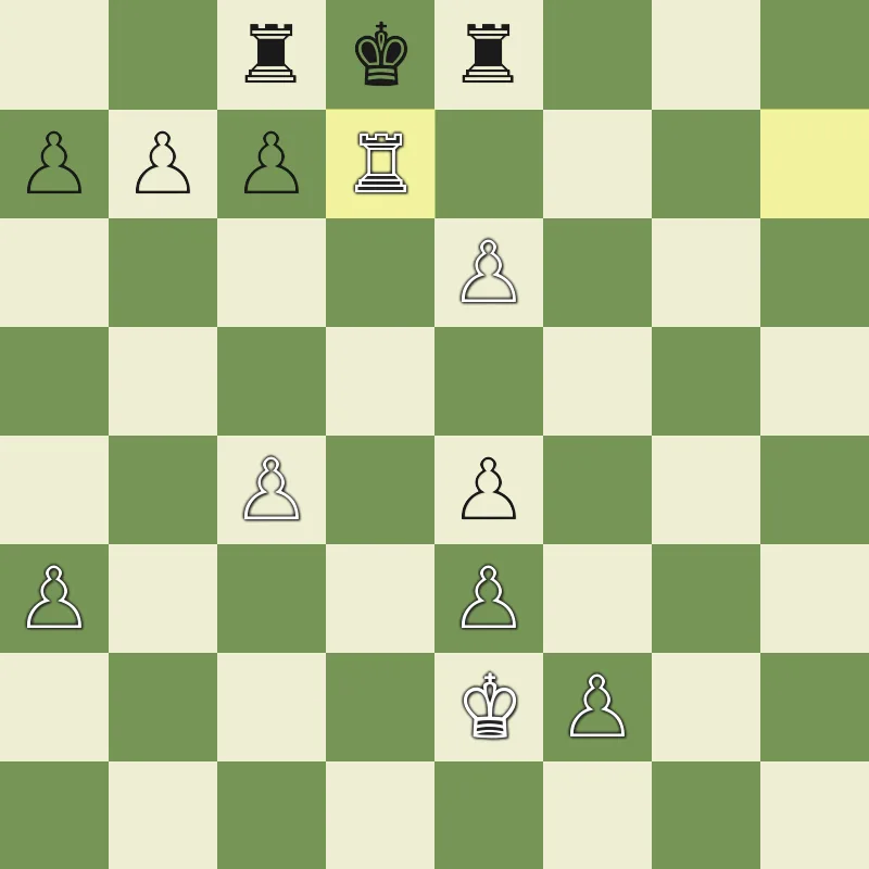 Puzzle 1 final position after Rxd7#