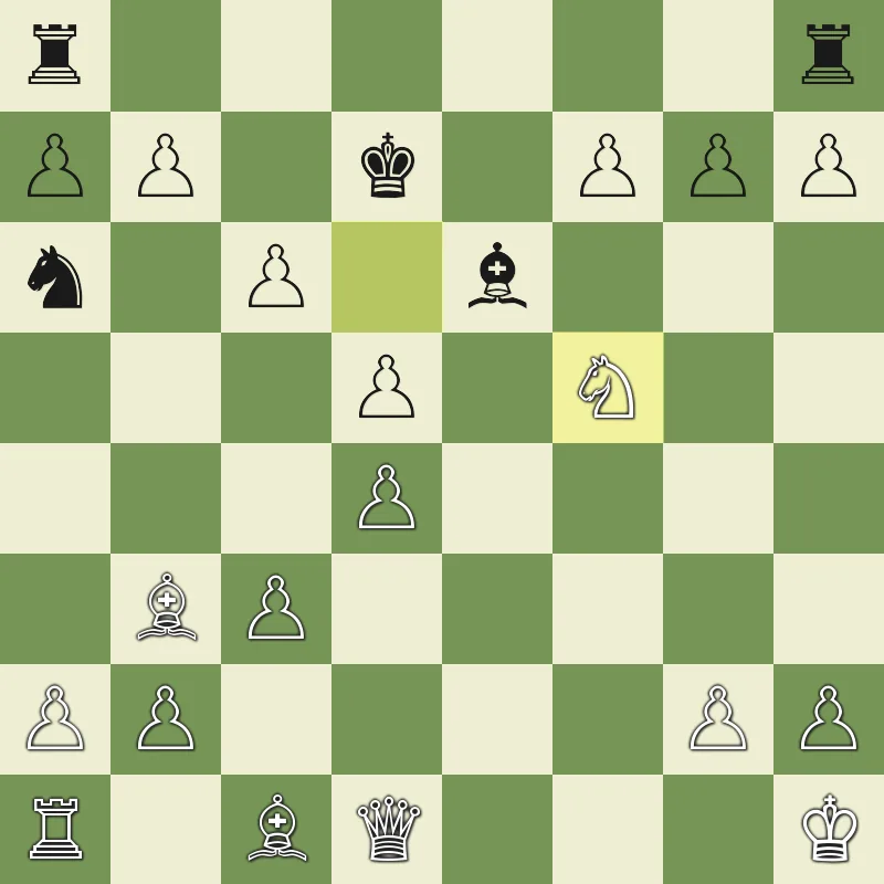 Puzzle 2 final position after Nxf5