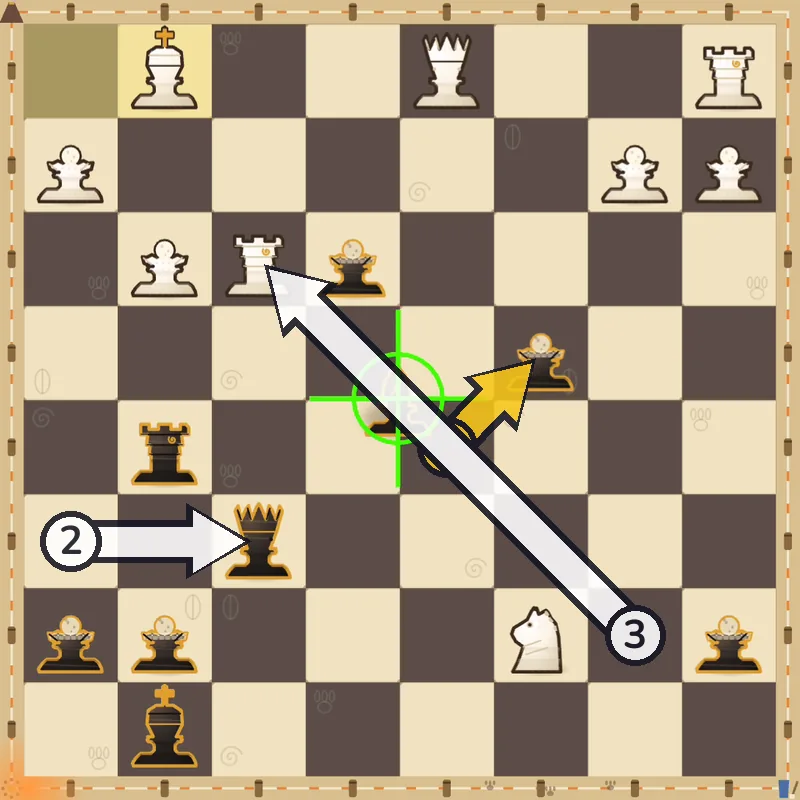 Puzzle 4 final position after Bxf3
