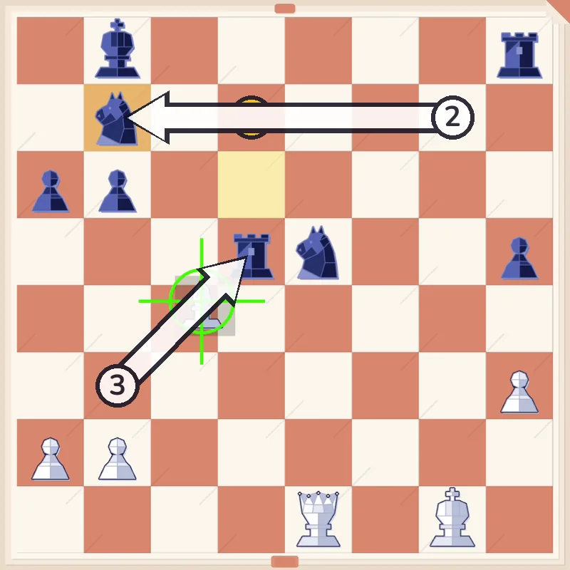 Puzzle 3 final position after Bxd5