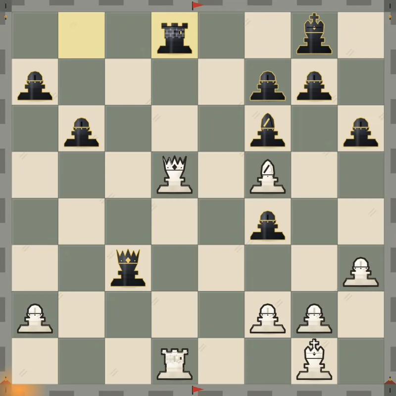 Pillsbury's mate example: White to play after Rd8