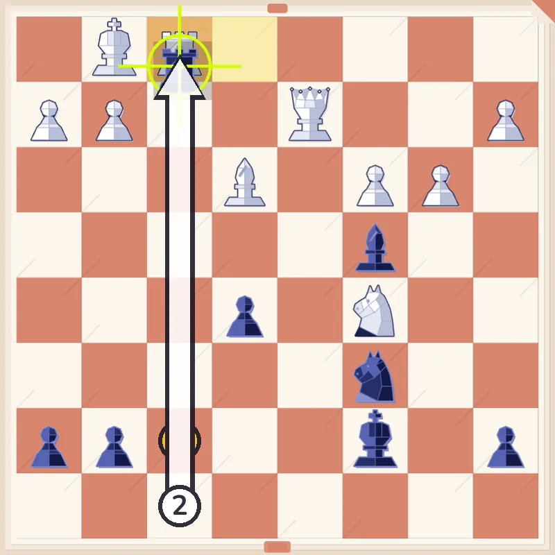 Opera mate example, final position after Rxf1#