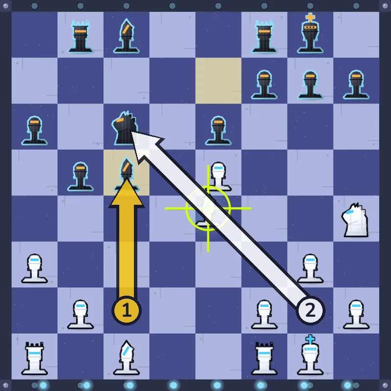 Puzzle 2 final position after Bxc6