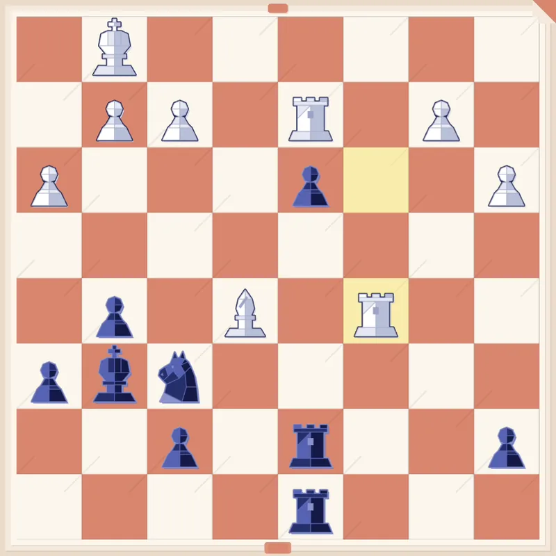Puzzle 3: Black to play after Rxc5