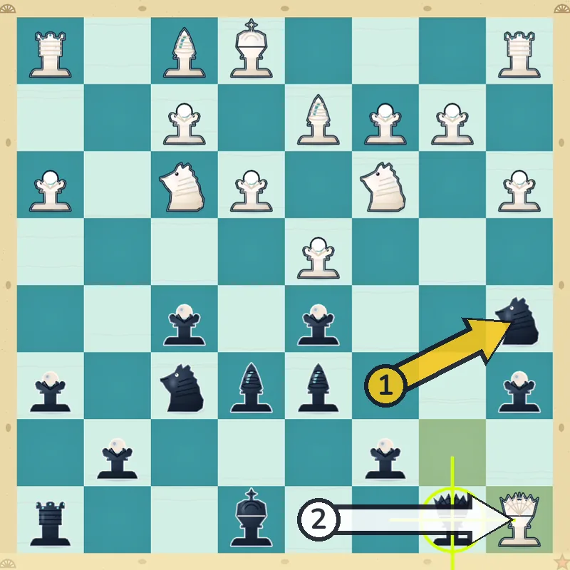 Puzzle 2 final position after Qxa8