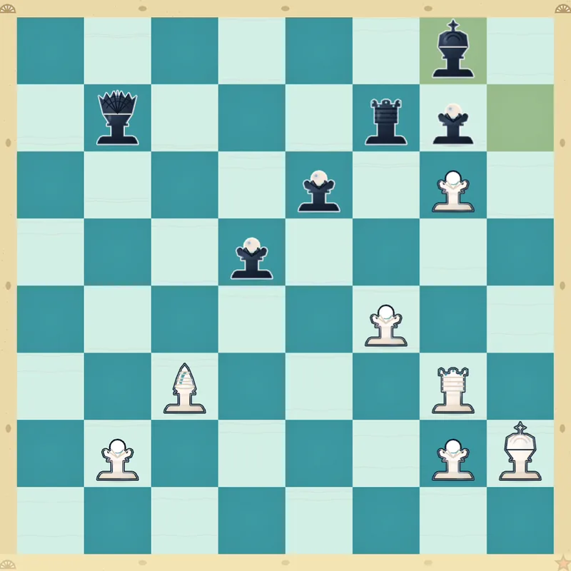Puzzle 4: White to play after Kg8