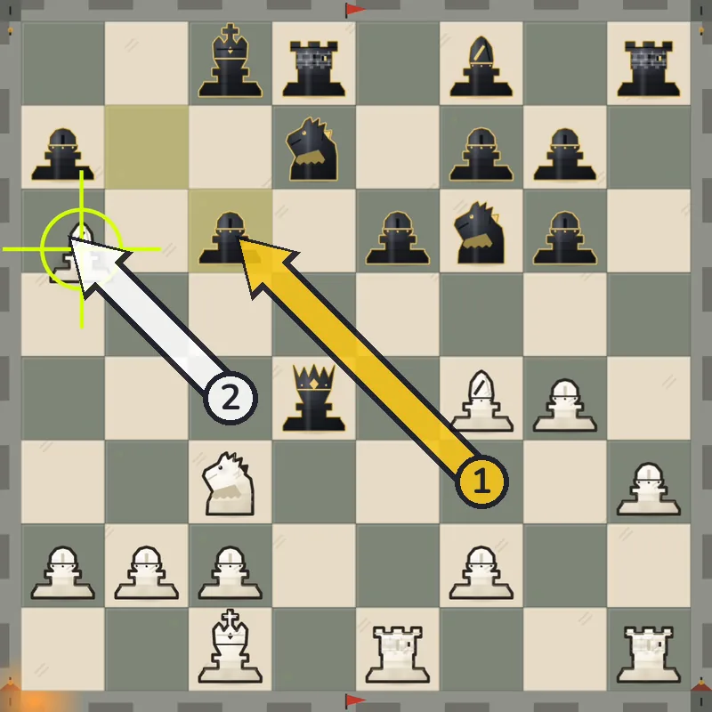 Puzzle 1 final position after Ba6#