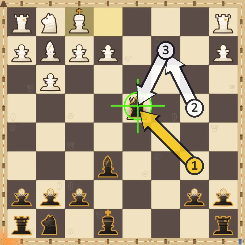 Puzzle 2 final position after Nxd4