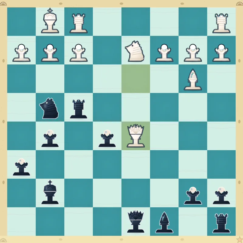 Puzzle 2: Black to play after Qxd5
