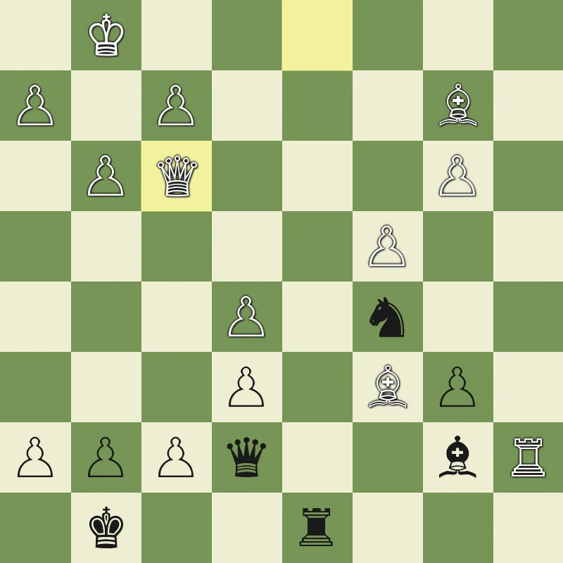 Puzzle 2: Black to play after Qf3