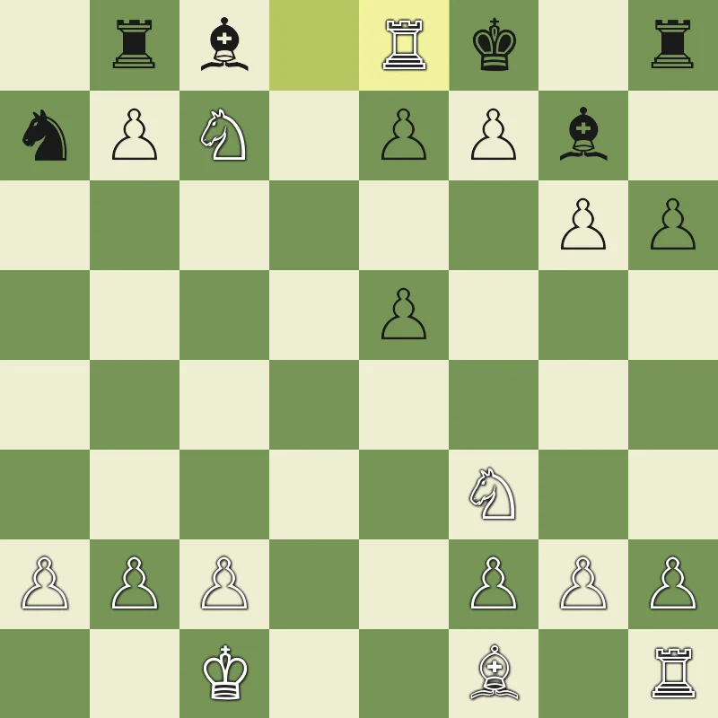Puzzle 1 final position after Rxe8#