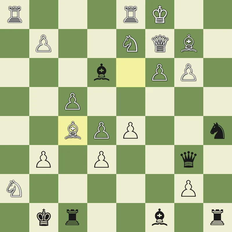 Puzzle 3: Black to play after Bxf5