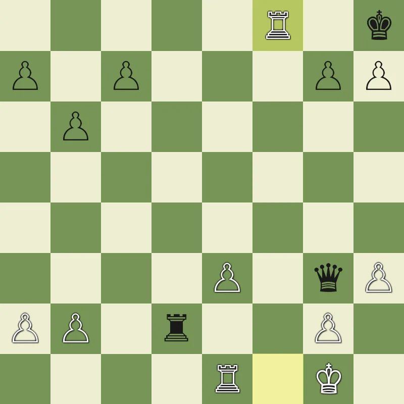 Puzzle 1 final position after Rxf8#