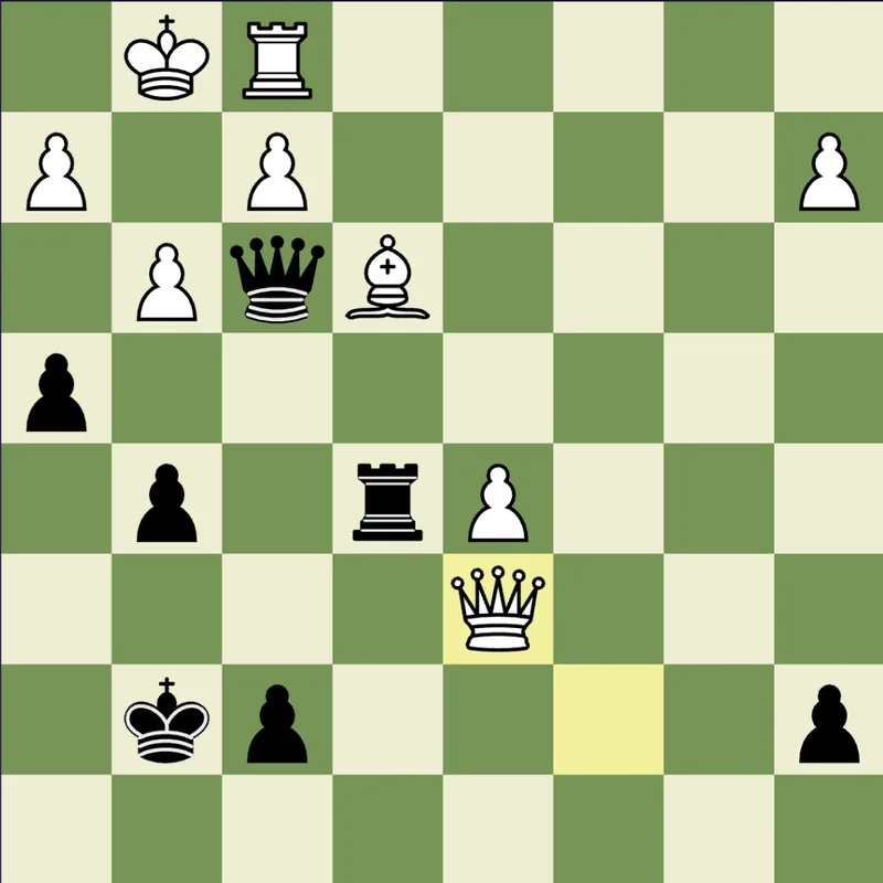 Puzzle 4: Black to play after Qxd6